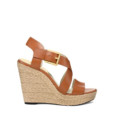 michael kors giovanna leather wedge|Michael michael kors giovanna wedge + FREE SHIPPING.